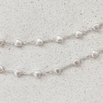 Pulseira Infantil Corações Pérola Prata 925