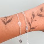 Pulseira Folhagem Prata 925 