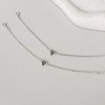 Pulseira Coração Preto Cravejado Prata 925 