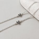 Pulseira Coração Preto Cravejado Prata 925 