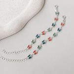 Pulseira Infantil Borboletas Coloridas Prata 925