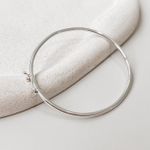 Bracelete Liso Fino Prata 925 