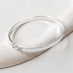 Bracelete Liso 4 mm Prata 925 