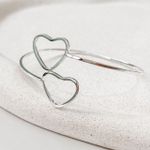 Bracelete Corações Liso Prata 925 