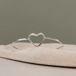 Bracelete Coração Liso Prata 925 