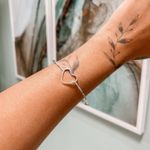 Bracelete Coração Liso Prata 925 