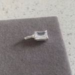 Colar Pedra Retangular Cristal Prata 925