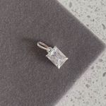 Colar Pedra Retangular Cristal Prata 925