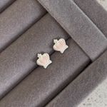 Brinco Coroa Rosa Prata 925 