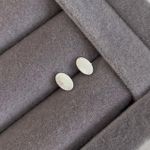 Brinco Oval Ris Prata 925