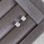 Brinco Solitario Cristal 6 mm Prata 925 