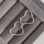  Argola Coração Media Prata 925