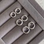 Trio Argola Click Puabi Prata 925 