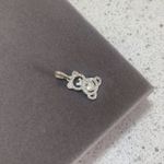 Pingente Ursinho Coração Prata 925 