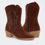 Bota Villa Griffe Western Hotfix Camel