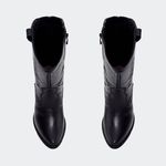 Bota Villa Griffe Western Bordado Preto