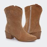 Bota Villa Griffe Western Trend Palha