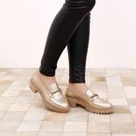 Mocassim Villa Griffe Twist - Duda Ouro Light