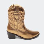 Bota Villa Griffe Western Texas Cano Curto - Bronze