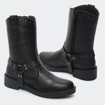 Bota Villa Griffe Biker Vegas Cano Curto - Alexia Preto