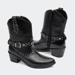Bota Villa Griffe Western Katy Cano Curto Preto
