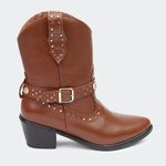Bota Western Katy Cano Curto Castanho Villa Griffe 