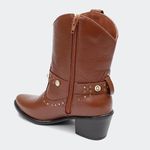 Bota Western Katy Cano Curto Castanho Villa Griffe 