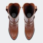 Bota Western Katy Cano Curto Castanho Villa Griffe 
