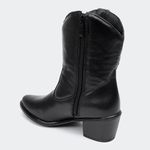 Bota Western New Texas Cano Curto Preta Villa Griffe 