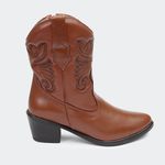 Bota Western New Texas Cano Curto Castanho Villa Griffe 