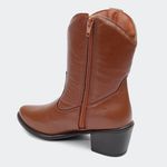 Bota Western New Texas Cano Curto Castanho Villa Griffe 