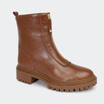 Coturno Villa Griffe Joy Cano Curto Duda Castanho