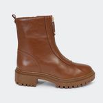 Coturno Villa Griffe Joy Cano Curto Duda Castanho