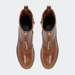 Coturno Villa Griffe Joy Cano Curto Duda Castanho