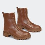 Coturno Villa Griffe Joy Cano Curto Duda Castanho
