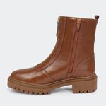 Coturno Villa Griffe Joy Cano Curto Duda Castanho