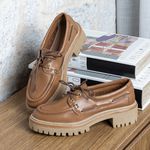 Mocassim Sevilha Camel Villa Griffe 