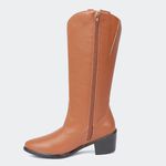 Bota Western Hannah Cano Longo Castanho Villa Griffe