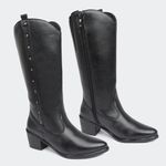 Bota Villa Griffe Western Hannah Cano Longo Preto