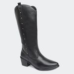 Bota Villa Griffe Western Hannah Cano Longo Preto