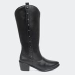 Bota Villa Griffe Western Hannah Cano Longo Preto