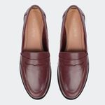 Mocassim Clean Bordô Villa Griffe