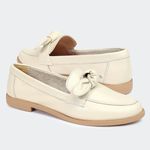 Mocassim Villa Griffe Delicate Verônica Off White