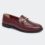 Mocassim Ivy Bordô Villa Griffe