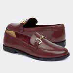 Mocassim Ivy Bordô Villa Griffe