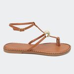 Rasteira Mirela Camel Villa Griffe 