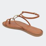 Rasteira Mirela Camel Villa Griffe 