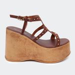 Sandália Flatform Téssia Café Villa Griffe 