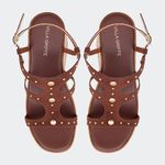 Sandália Flatform Téssia Café Villa Griffe 