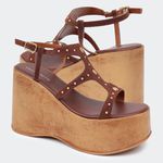 Sandália Flatform Téssia Café Villa Griffe 
